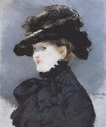 Edouard Manet Mery Lauent au chapeau noir Pastel (mk40) Spain oil painting artist